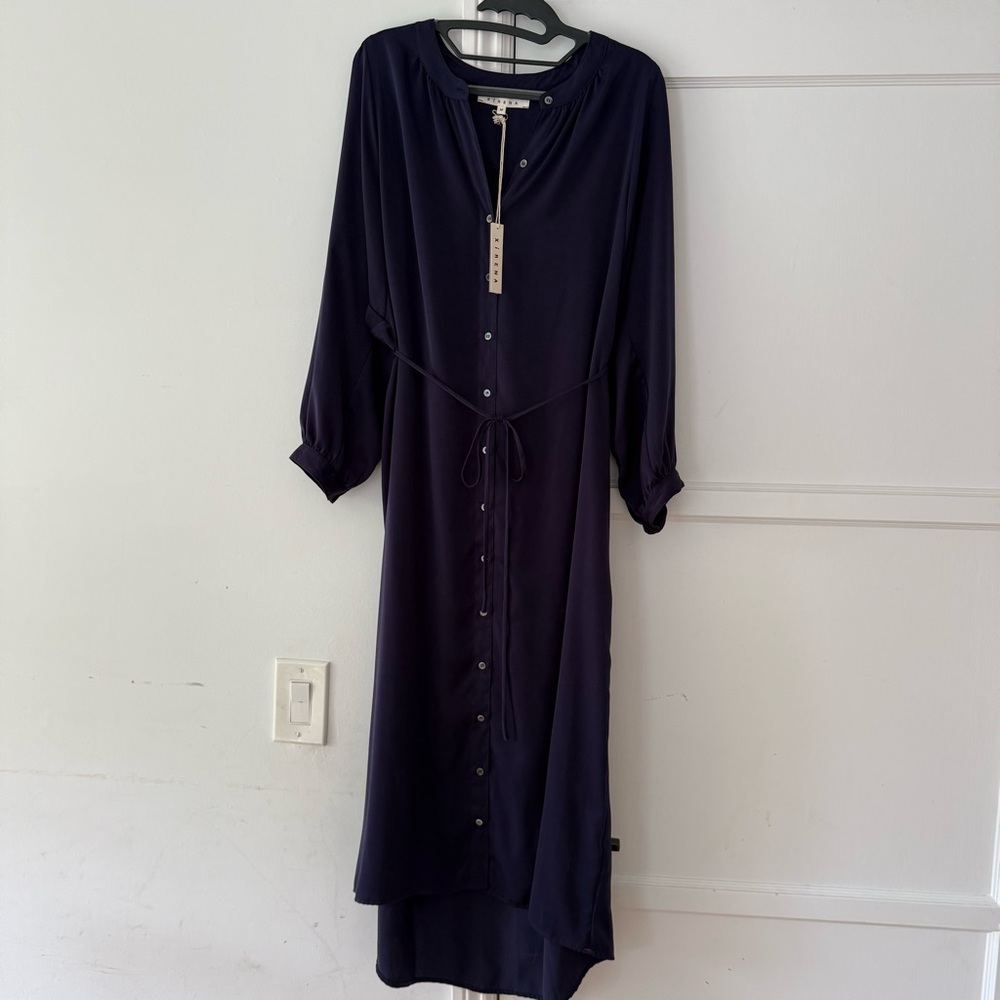 Xírena Deep Twilight Blue Midi Dress NWT Size M